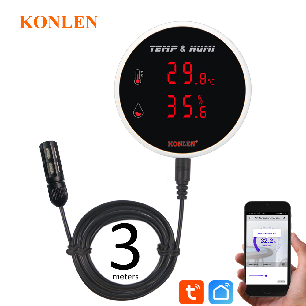 Digital Hygrometer Probe - Tuya WIFI 온도 습도 센서 온도계
