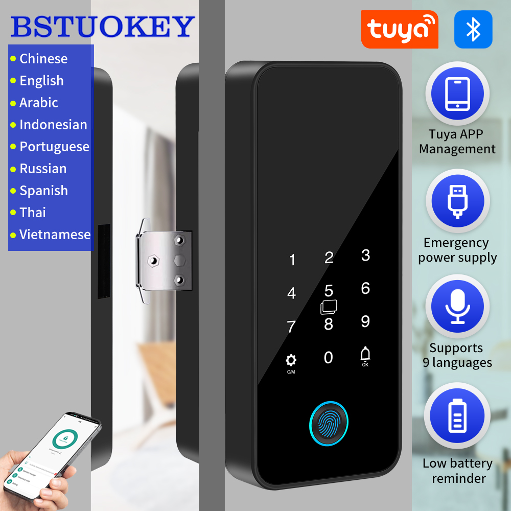 Glass Door Hinge - Tuya 스마트 라이프 블루투스 유리 도어