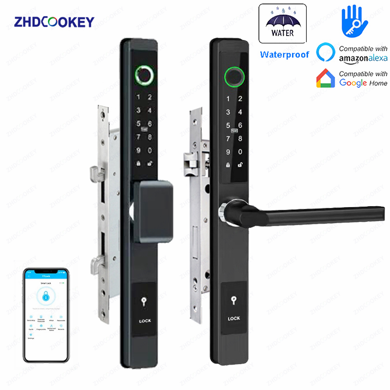 Glass Door Hinge - ZHDCOOKEY 생체 인식 디지털 도어락 방수