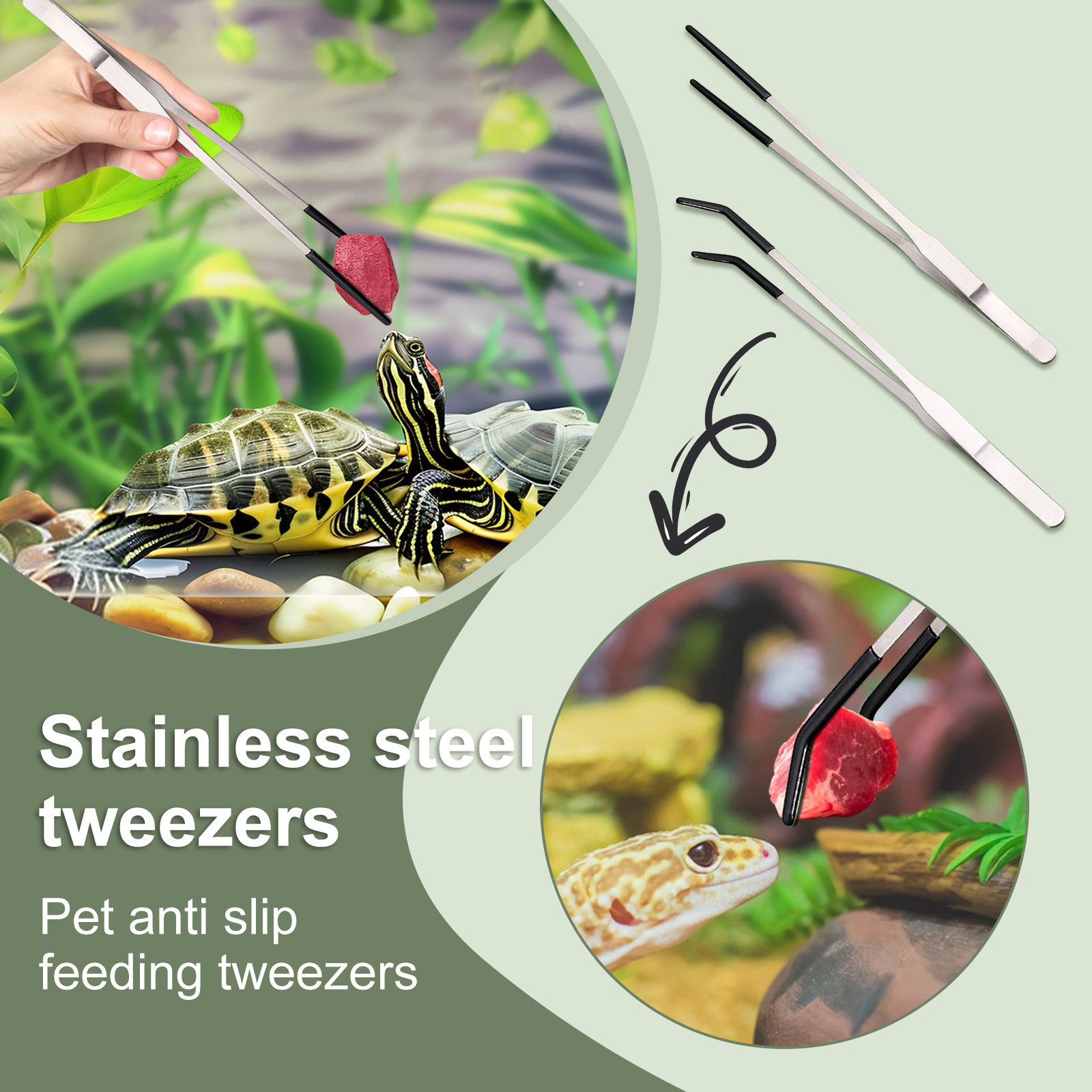 파충류, 도마뱀, 거미, 독거미, 고슴도치, 뱀, 수족 - Feeding Tong Stainless 리뷰 및 가격