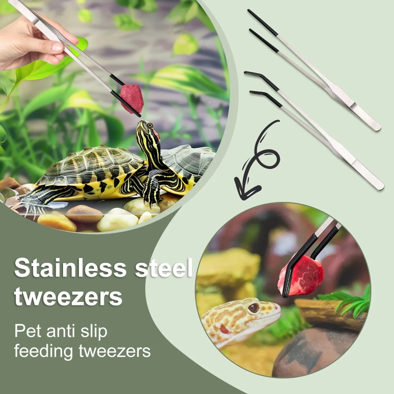 2Pcs 스테인레스 스틸 핀셋 세트 파충류, 도마뱀,  - Feeding Tong Stainless 리뷰 및 가격
