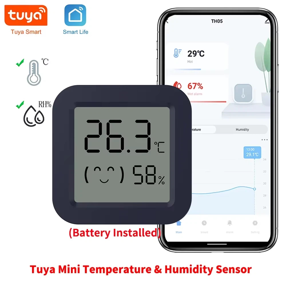 BT 온도 습도 센서 미니 LCD 화면 스마트 투야 앱 - Digital Hygrometer Probe 리뷰 및 가격