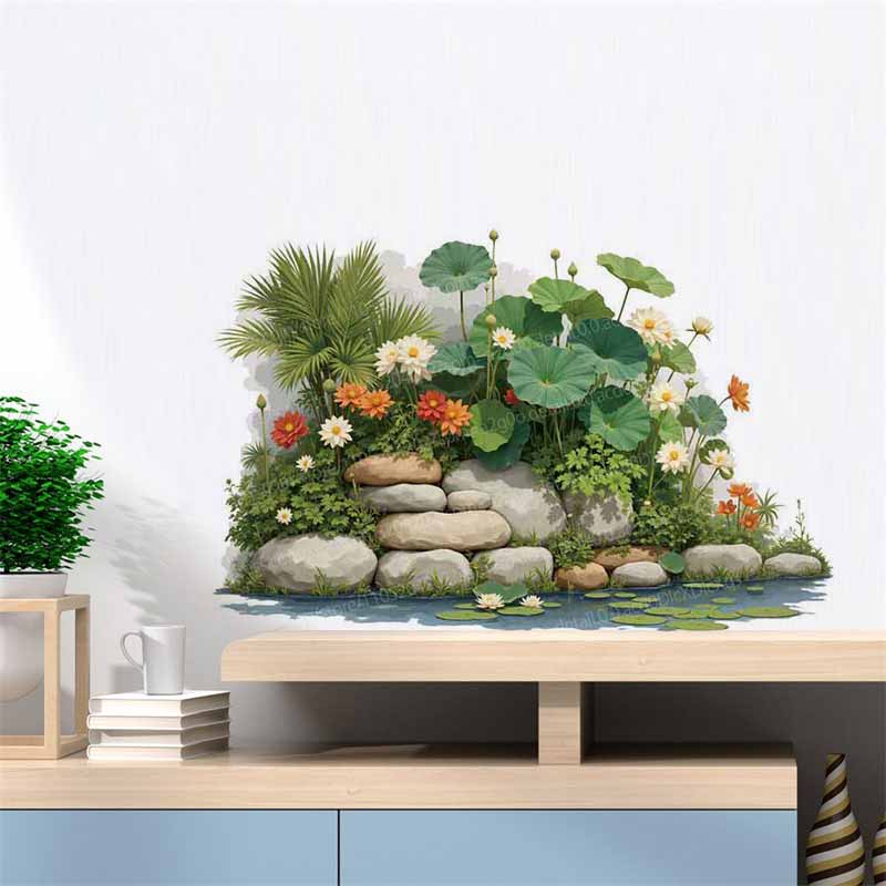 열대 식물 꽃 나무 벽 스티커 홈 가든 AA413을 위 - Pvc Panel Background 리뷰 및 가격