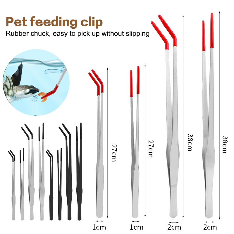 고무 팁이 있는 뜨거운 스테인레스 스틸 파충류 먹이주머 - Feeding Tong Stainless 리뷰 및 가격